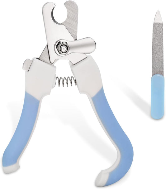 Dog Nail Trimmers and Clippers - Cat Nail Clipper and Trimmers with Safety Guard to Avoid Overcutting, Free Nail File