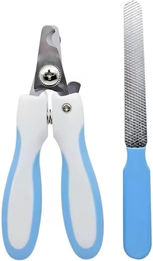 Dog & Cat Pets Nail Clippers and Trimmers Suitable for Medium to Large Dogs, Cats, Rabbits and Guinea Pigs - Safety Lock/Protective Guard to Avoid OverCutting (Blue)
