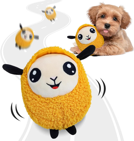 Interactive Moving Dog Toys, Jumping Squeaky Moving Dog Ball, Rechargeable Plush Chew Toys for Small/Medium/Large Dogs to Keep Them Busy