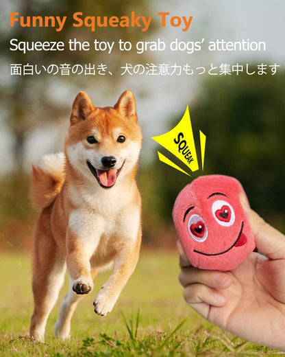 Squeaky Dog Toys, [6 Pack] Soft Stuffed Plush Balls with Squeakers, Interactive Fetch Play for Puppy Small Pets