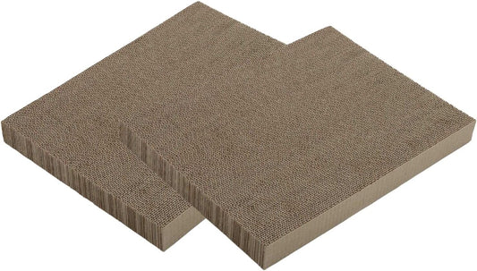 Cardboard Cat Scratcher Bed for Indoor Cats - Cat Scratching Board (16" Wide, c. Replacement 2 Pads)