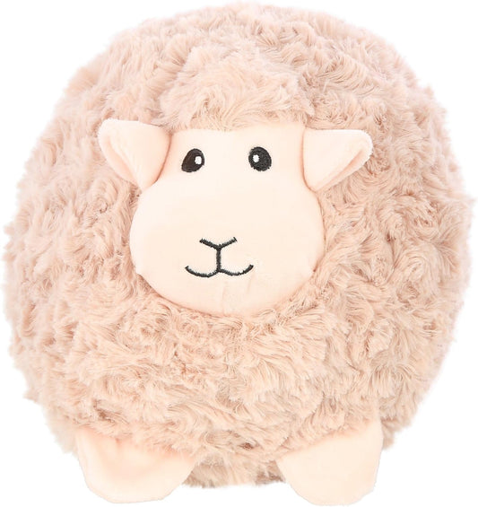 Lamb Ball, Biege, 8-inches Height, Squeak Toy, Plush, Pet Toys and Supplies