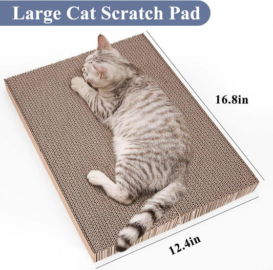 Cat Cardboard Scratcher Refill,Cat Scratch Pad Replacement Reversible Corrugated Board for Cat Box Bed…