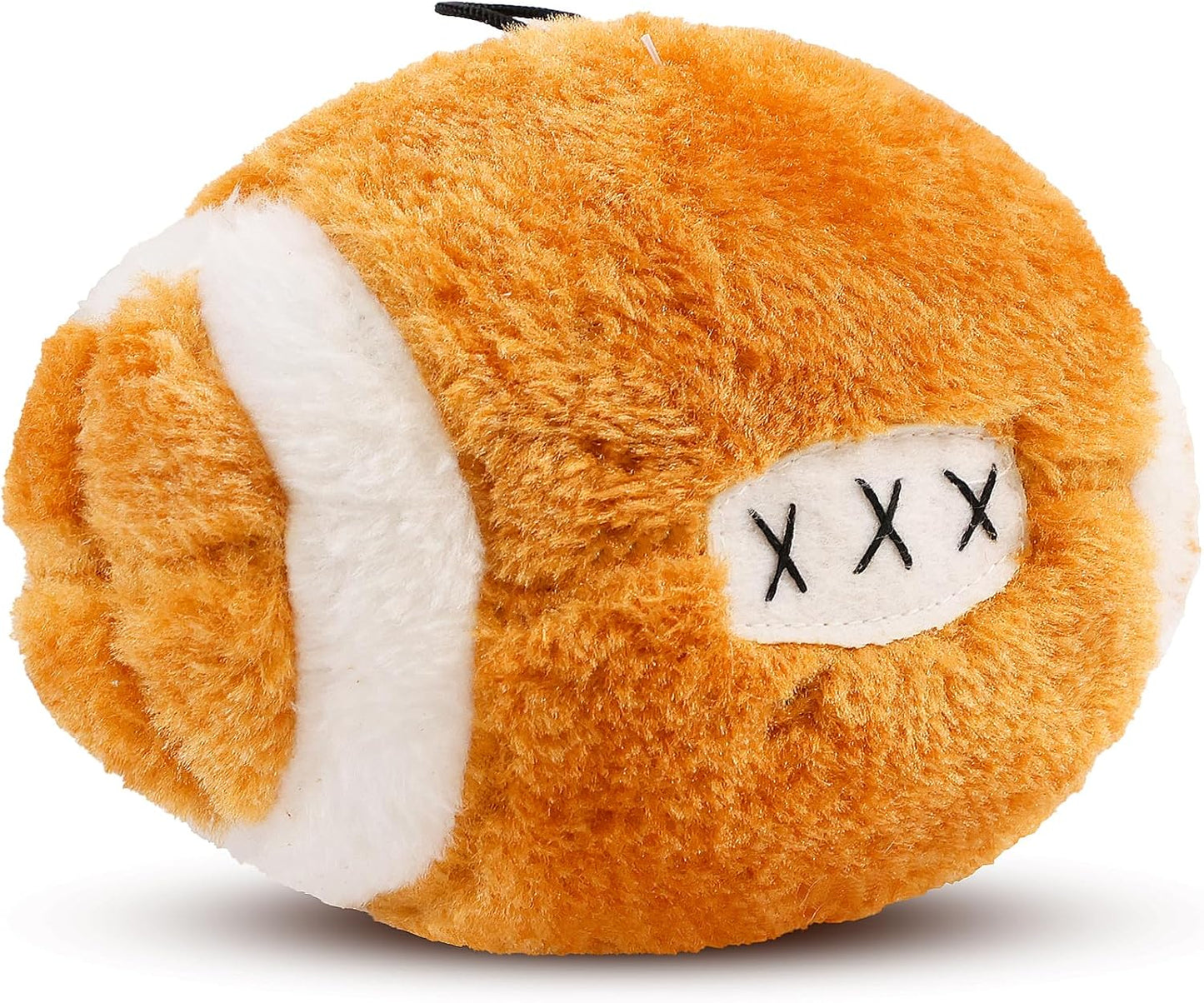 Plush Football Dog Toy with Squeaker | Soft, Plush Fabric Football Squeak Toy for Small and Large Dog Breeds | Fetch Toy for Throwing and Chasing | 4.5"