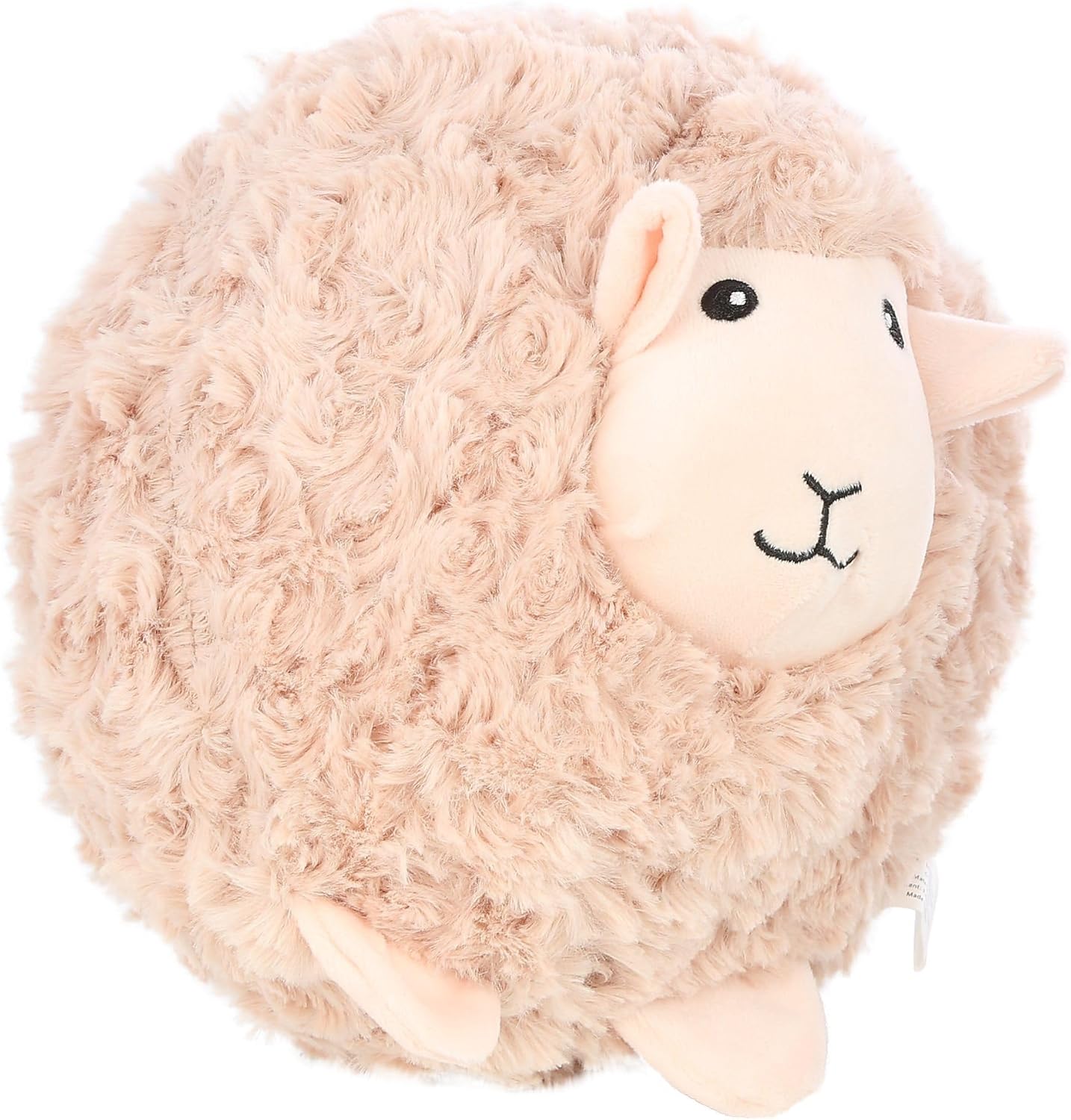 Lamb Ball, Biege, 8-inches Height, Squeak Toy, Plush, Pet Toys and Supplies