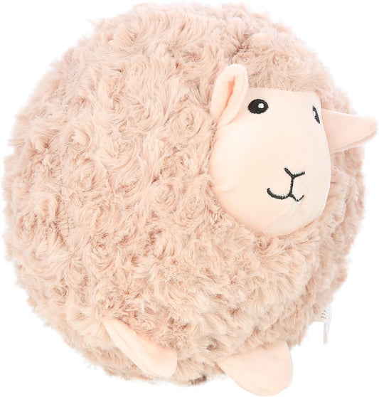 Lamb Ball, Biege, 8-inches Height, Squeak Toy, Plush, Pet Toys and Supplies