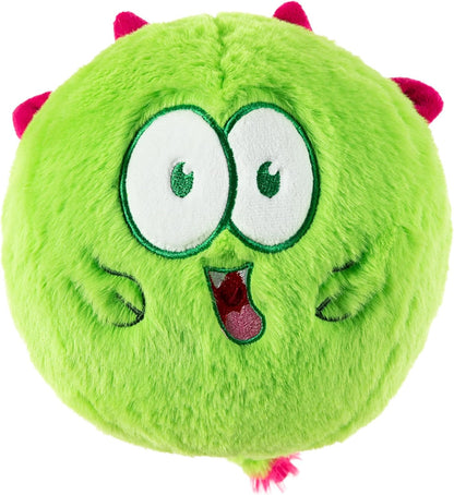 Plush Dog Toy - Dog Squeaky Toys - Durable Ball with 3 in 1 Squeaker, Monster Green